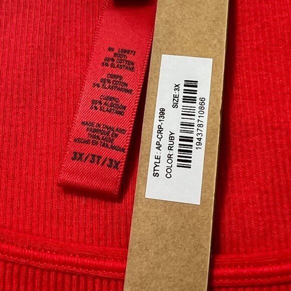 SKIMS Cotton Rib Super Crop Tank Ruby 3X - Picture 8 of 10
